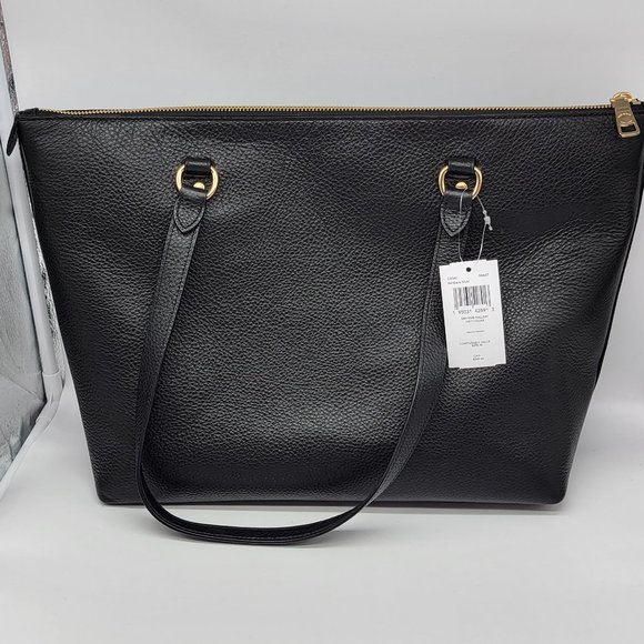 Coach Gallery Tote with Diary Embroidery C8365 Black Multi - Picture 2 of 8